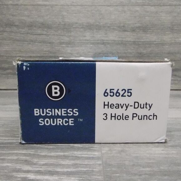 Business Source Heavy Duty 3 Hole Punch 65625 Black Desktop Office 30 Sheet - Picture 6 of 15
